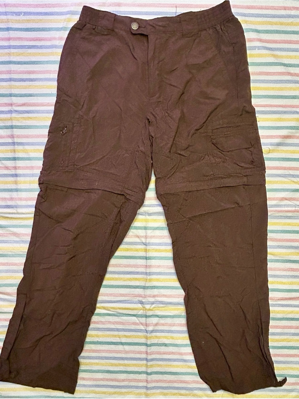 Women’s Brown Cargo Zip-Off Pants